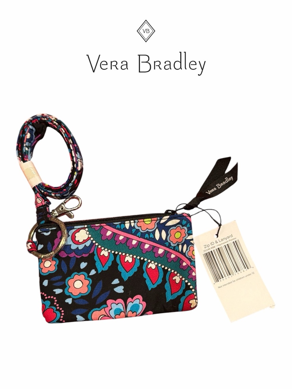 Vera Bradley Haymarket Paisley Zip ID and Lanyard